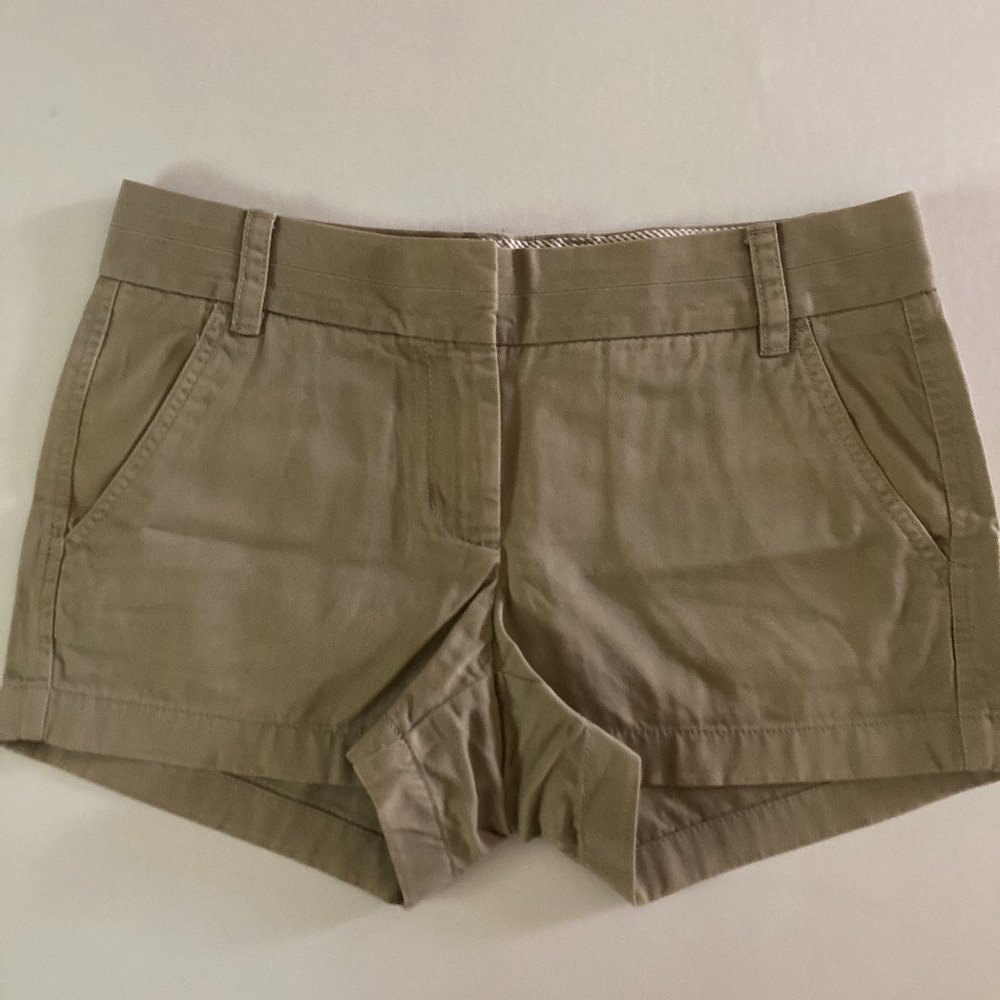 Jcrew chino shorts, olive, size 2